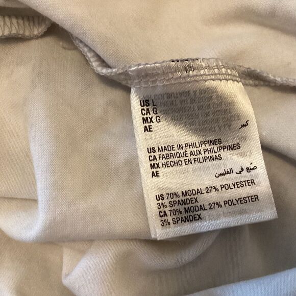 NWT. Jenni Brand Women’s Size L Short Sleeve PJ Top in Marled Grey Print - Picture 9 of 12